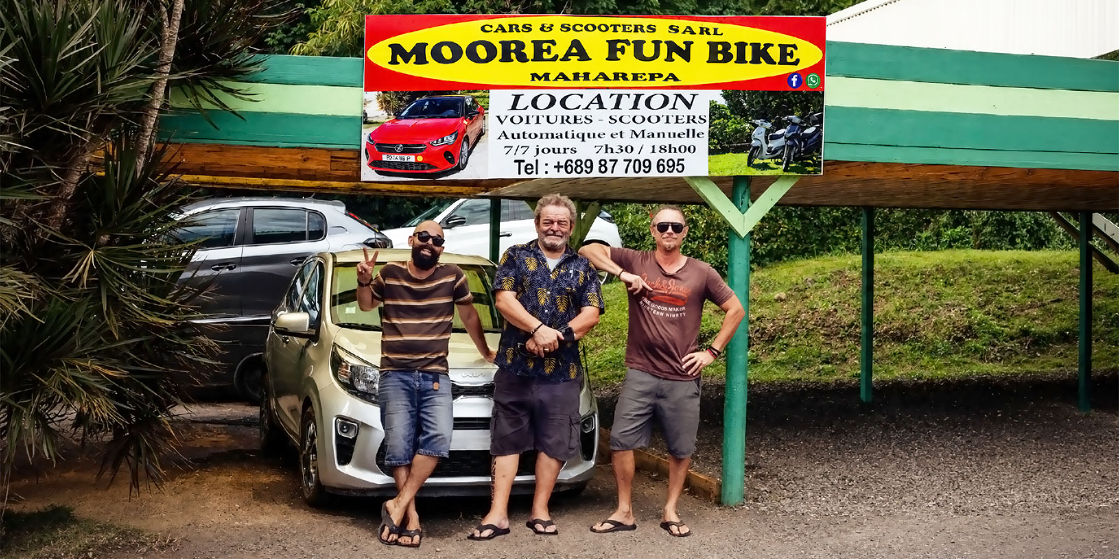 Équipe de Moorea Fun Bike : Location de voitures à Moorea